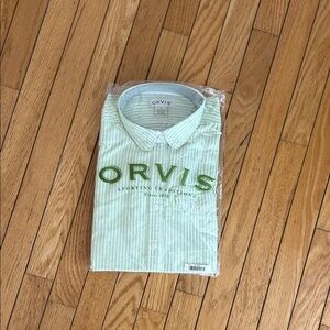 Orvis Mint Striped Casual long sleeve woman’s blouse!